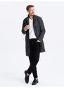 Ombre Men's lightweight single-breasted coat - graphite