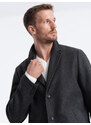 Ombre Men's lightweight single-breasted coat - graphite