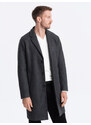 Ombre Men's lightweight single-breasted coat - graphite