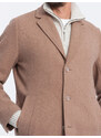 Ombre Men's lightweight single-breasted coat - beige