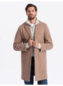 Ombre Men's lightweight single-breasted coat - beige