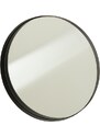 Černé kovové závěsné zrcadlo J-line Codra 40 cm
