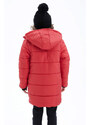 DEFACTO Boy Plush Lined Hooded Long Coat