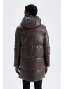 DEFACTO kabát z umělé kůže regular fit