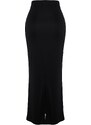 Trendyol Black Maxi High Waist Flexible Knitted Skirt