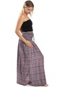 Thajsko Dlouhá sukně / šaty pruhy fialová