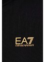 Bavlněná tepláková souprava EA7 Emporio Armani černá barva