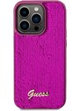 Ochranný kryt na iPhone 14 Pro - Guess, Sequin Script Logo Magenta