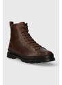 Kožené boty Camper Brutus pánské, hnědá barva, K300245.026