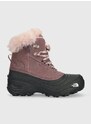 Dětské zimní boty The North Face Y SHELLISTA V LACE WP fialová barva