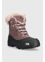 Dětské zimní boty The North Face Y SHELLISTA V LACE WP fialová barva