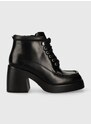 Kožené kotníkové boty Vagabond Shoemakers BROOKE dámské, černá barva, na podpatku, 5644.004.20