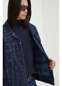 Džínová bunda Levi's pánská, tmavomodrá barva, přechodná, oversize