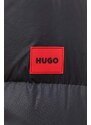 Péřová bunda HUGO pánská, červená barva, zimní