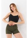 BİKELİFE Mini High Waist Lycra Stretchy Cotton Shorts & Bermuda