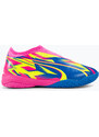 Dětské kopačky PUMA Ultra Match LL Energy IT+Mid Jr luminous pink/ultra blue/yellow alert