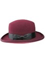 Tonak Luxusní plstěný klobouk bordo (Q1018) 59 11745/14AD