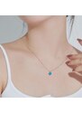 Stříbrný náhrdelník s modrým opálem - Meucci SYN019