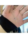 Jemný stříbrný náhrdelník se čtyřlístkem zdobeným zirkony - Meucci SYN026