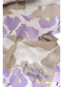 Fialovo-hnědý šátek s květy Boutique Moschino
