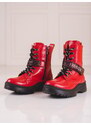 W. POTOCKI Potocki girls' ankle boots with red crystals