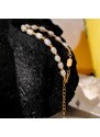 GRACE Jewellery Ocelový náramek s bílou říční perlou Anna, chirurgická ocel