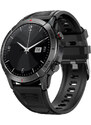 Chytré hodinky Madvell Horizon s bluetooth voláním černá s černým sportovním silikonovým řemínkem