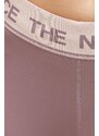 Tréninkové legíny The North Face růžová barva, s potiskem