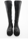 Marjin Women's Thick Welt Sole Daily Boots Ferlas Black
