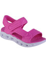 RŮŽOVÉ DÍVČÍ SANDÁLY SKECHERS HEART LIGHTS SANDAL - ALWAYS FLASHY Tmavě růžová