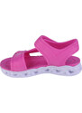 RŮŽOVÉ DÍVČÍ SANDÁLY SKECHERS HEART LIGHTS SANDAL - ALWAYS FLASHY Tmavě růžová