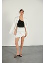 VATKALI Draped Satin Mini Skirt White