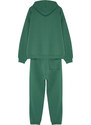 Trendyol Green Oversize/Wide-Cut Leg Elastic Basic Inner Fleece Cotton Tracksuit