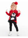 Denokids Penguin Lace Girl Tunic Leggings Set