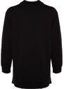 Trendyol Black Stone Detailed Knitted Tunic with slits at the sides