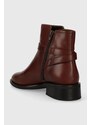 Kožené kotníkové boty Vagabond Shoemakers SHEILA dámské, červená barva, na plochém podpatku, 5635.301.27