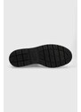 Nízké kozačky Tommy Hilfiger TH MONOGRAM OUTDOOR BOOT dámské, černá barva, na plochém podpatku, zateplené, FW0FW07502