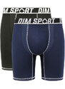 Pánské sportovní boxerky 2 ks DIM SPORT LONG BOXER 2x - DIM SPORT - černá