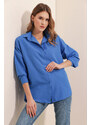 Bigdart 3900 Oversize Long Basic Shirt - B.blue