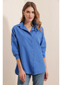 Bigdart 3900 Oversize Long Basic Shirt - B.blue