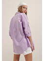 Bigdart 3900 Oversize Long Basic Shirt - Lilac