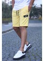 Madmext Men's Yellow Basic Capri Shorts