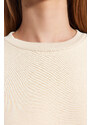 Trendyol Light Stone Label Detail Regular Crew Neck Knitted Sweatshirt