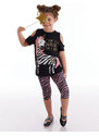 mshb&g Unique Zebra Girls Kids Tunic Leggings Suit