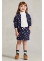 Dětská sukně Polo Ralph Lauren tmavomodrá barva, mini