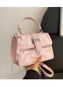 Dámská růžová crossbody kabelka