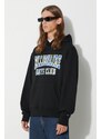 Bavlněná mikina Billionaire Boys Club VARSITY LOGO POPOVER HOOD pánská, černá barva, s kapucí, potiskem, B23328