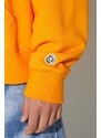 Bavlněná mikina Billionaire Boys Club VARSITY LOGO POPOVER HOOD pánská, oranžová barva, s kapucí, potiskem, B23328