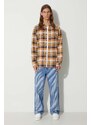 Košile Filson Vintage Flannel Work Shirt hnědá barva, regular, s klasickým límcem, FMCAM0016
