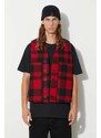 Vlněná vesta Filson Mackinaw Wool Vest červená barva, FMGIL0011